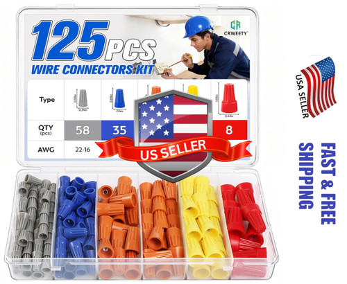 125 pcs wire connectors nuts - wire,