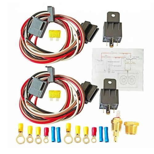 Dual electric cooling fan - dual, wire