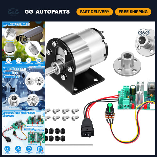 12v geared motor kit 60rpm - dc,